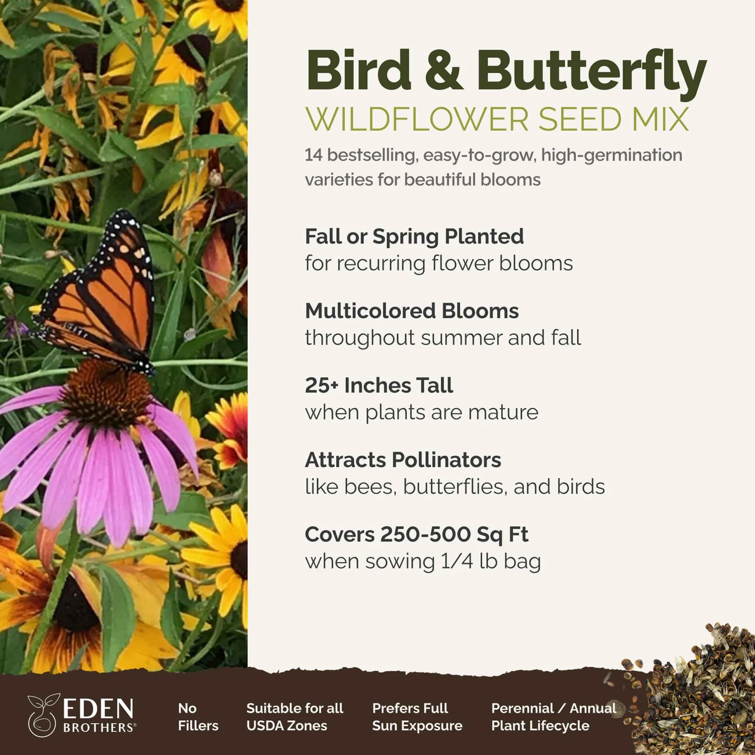 Bird & Butterfly Wildflower Seed Mix 2 Bird & Butterfly Wildflower Seed Mix - Image 2