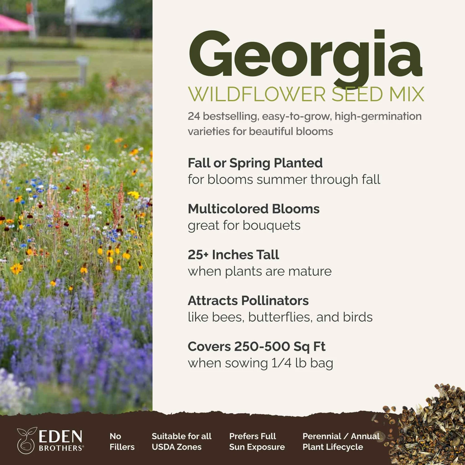 Georgia Wildflower Seed Mix 2 Georgia Wildflower Seed Mix - Image 2
