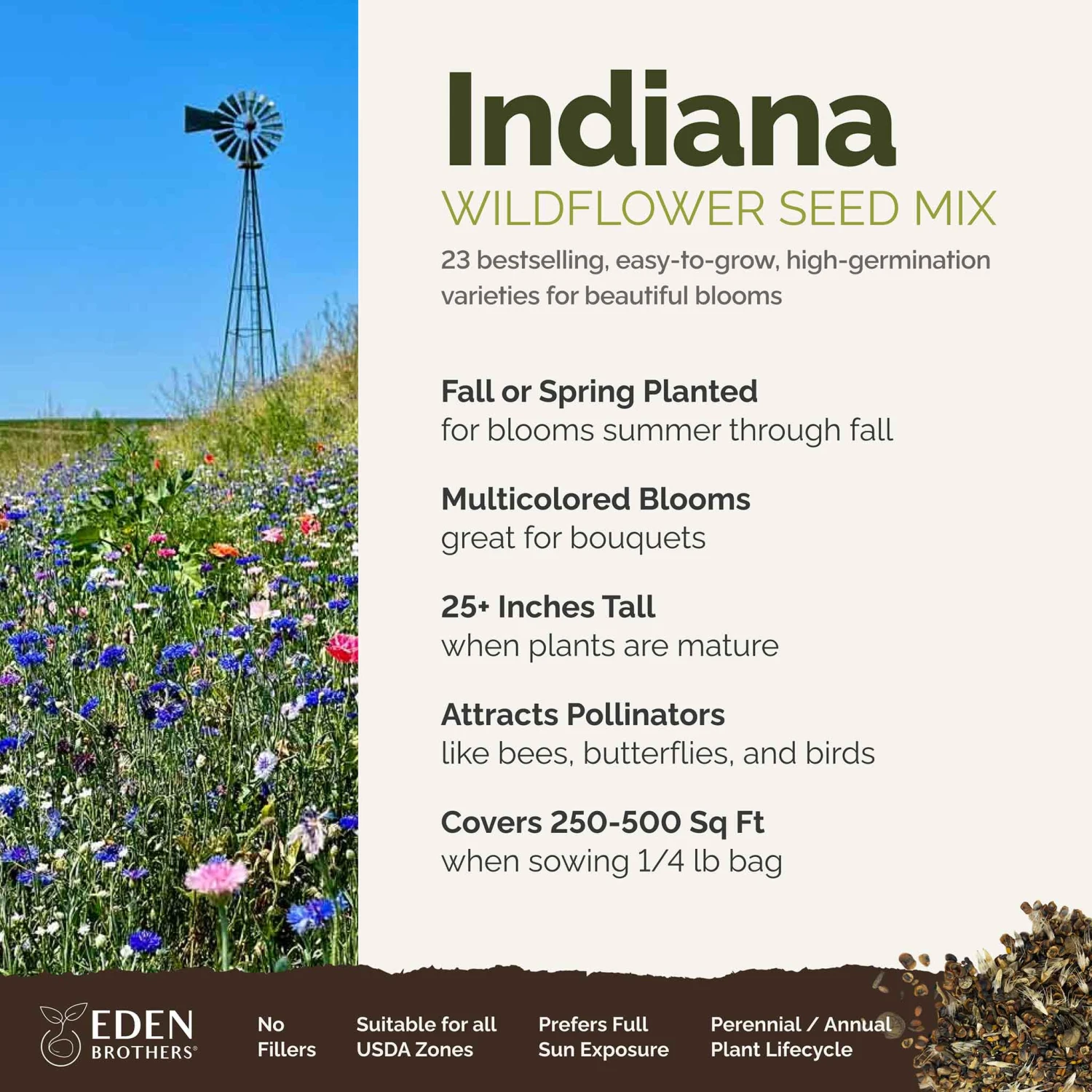Indiana Native Wildflower Seed Mix for Prairie Restoration 2 Indiana Native Wildflower Seed Mix for Prairie Restoration - Image 2