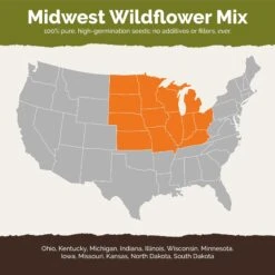 Midwest Wildflower Seed Mix -Eden Brothers Shop midwest map